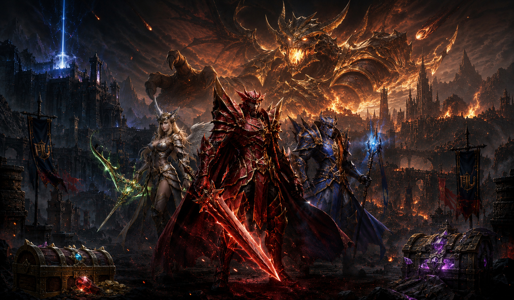 Escena épica del mundo de Kaeldum